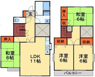 荒井邸貸家の物件間取画像